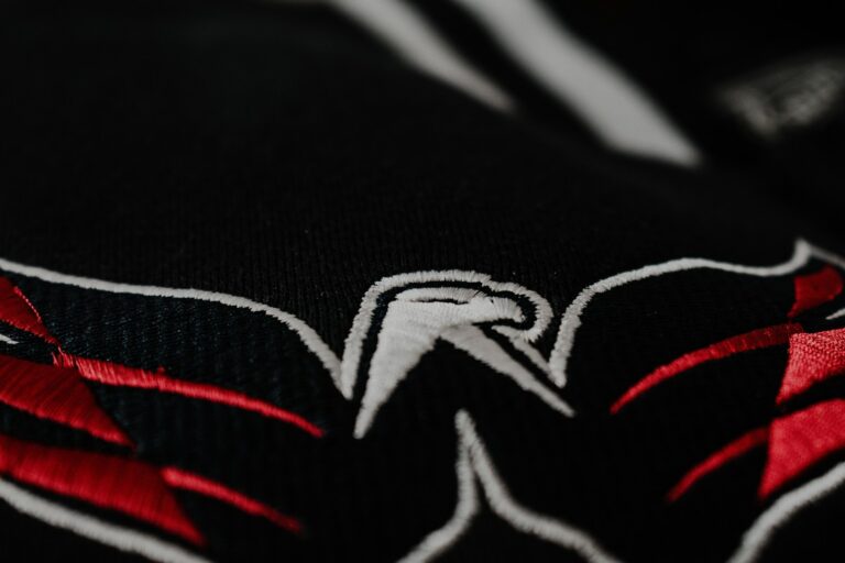 Gaming jersey sponsor logos closeup
