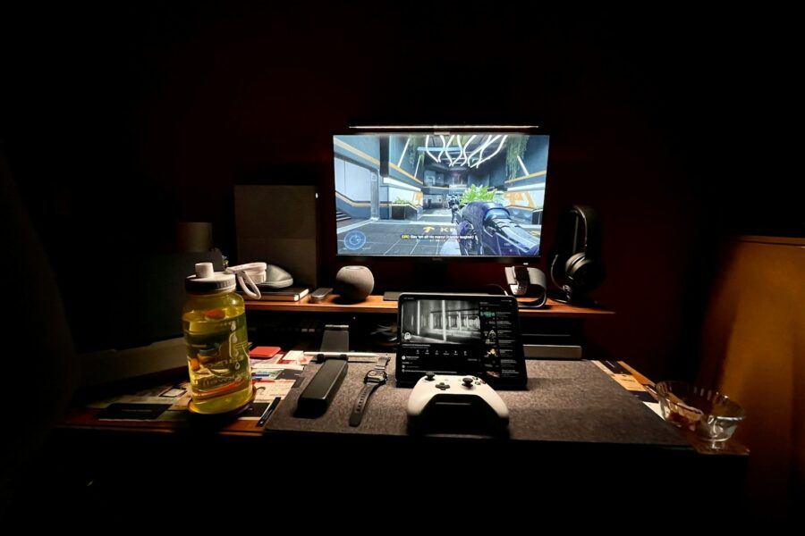Video game development studio office computers