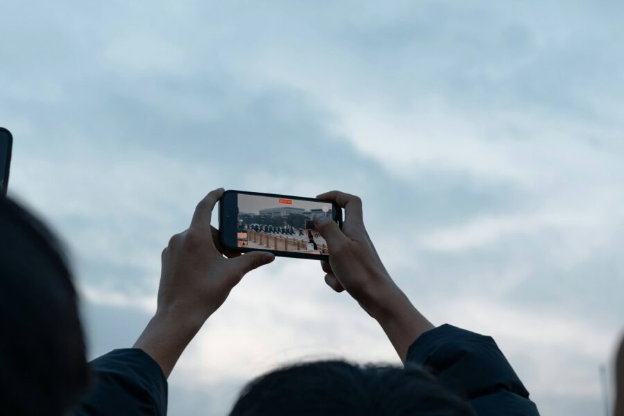 Mobile gaming controller smartphone hands