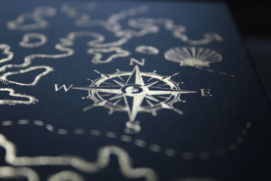 Fantasy rpg world map mini map compass hud