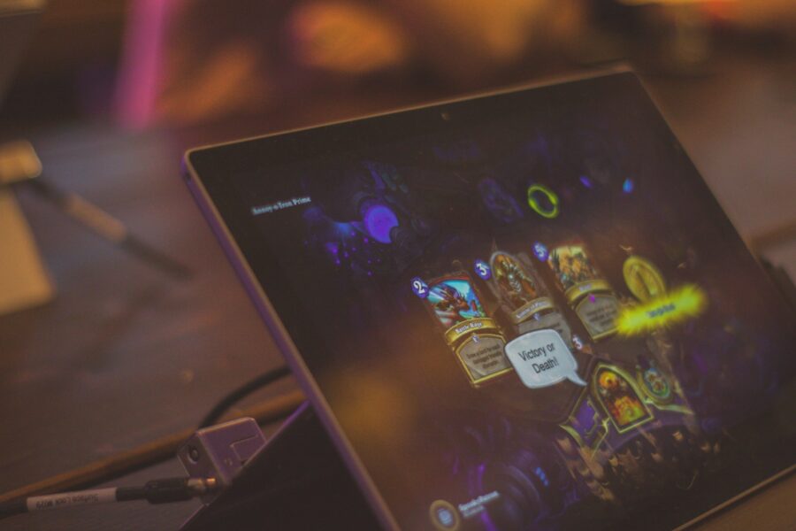 Mobile board game app tablet table