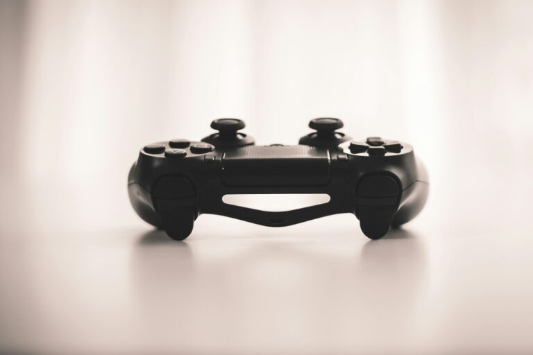 Fighting game tournament players crowd console controller closeup