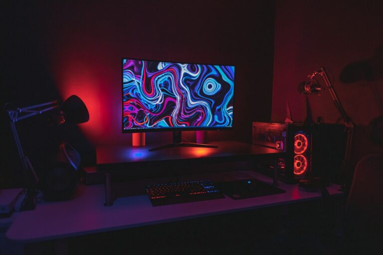 Gaming desk monitor