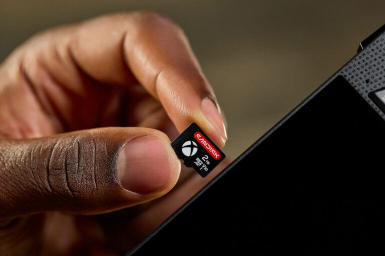 Gaming handheld microsd