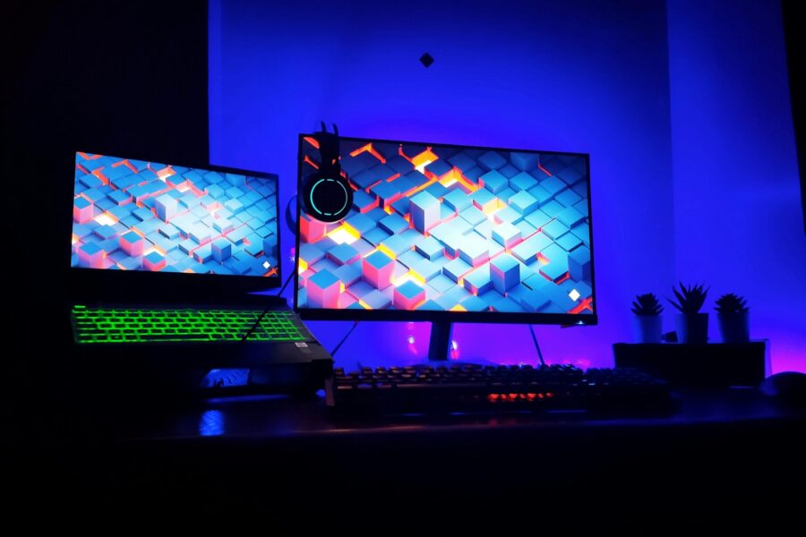 Gaming setup player