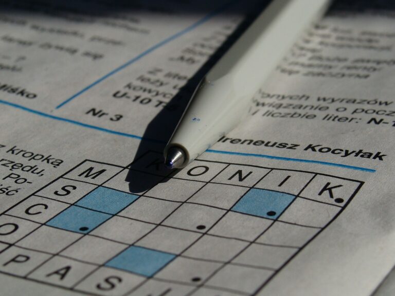 Closeup crossword puzzle