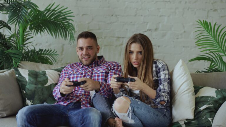 Xbox controller console living room setup