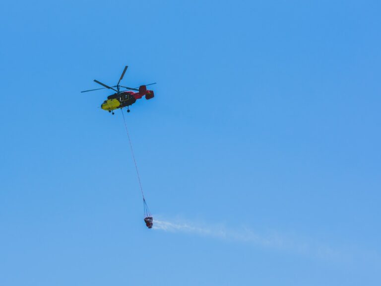 Firefighting aircraft forest