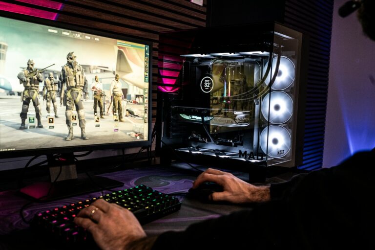 Gamer playing support