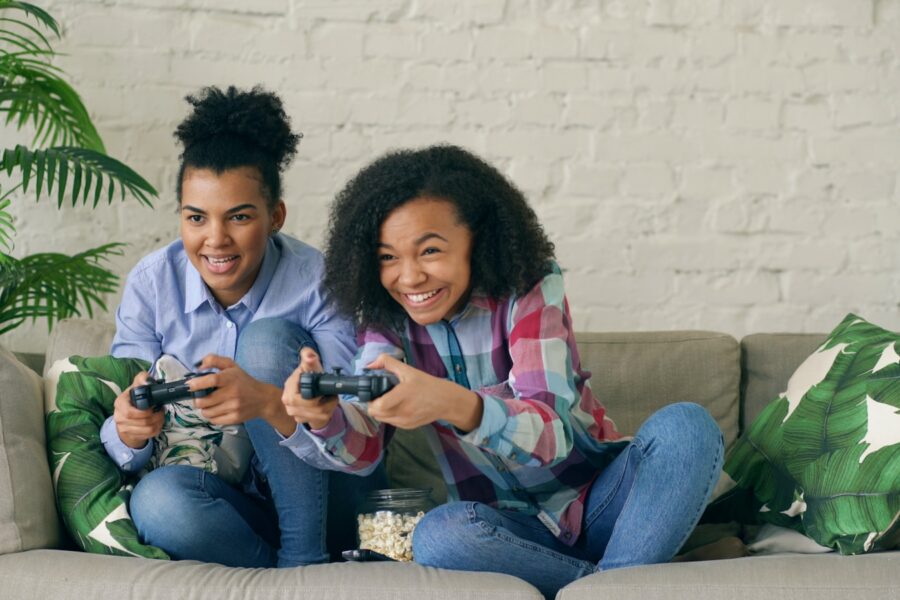 Friends playing co-op