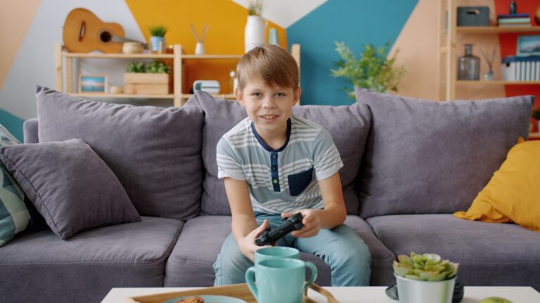 Child playing console