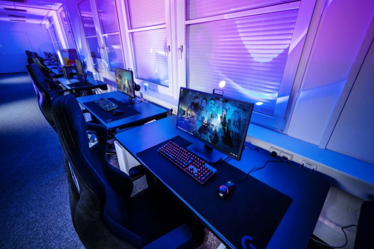 Esports commentators desk