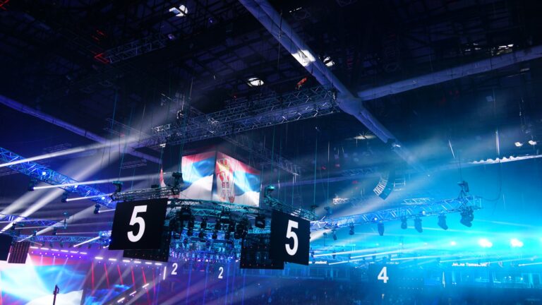 Esports stage scoreboard