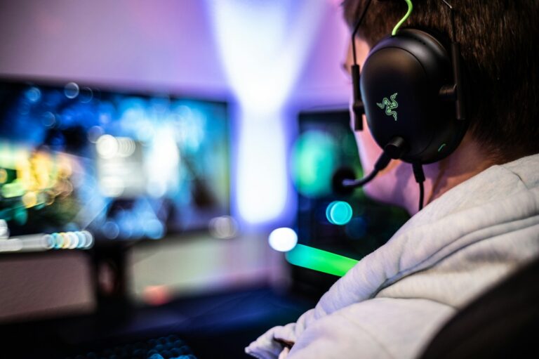 Player wearing gaming