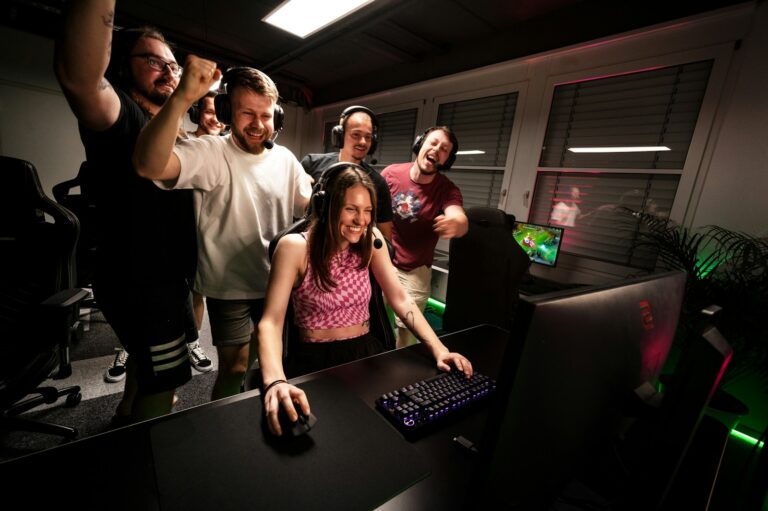 Students casting esports